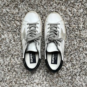 Golden Goose Black and White Superstar Sneakers Women's 38 Like New